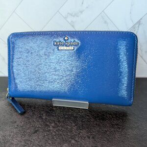 Kate Spade New York Patent Leather Zip‑Around Wallet